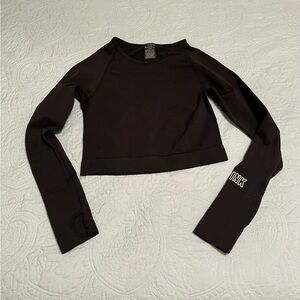 PINK By Victoria’s Secret Fitted Long Sleeved Crop Top Size M